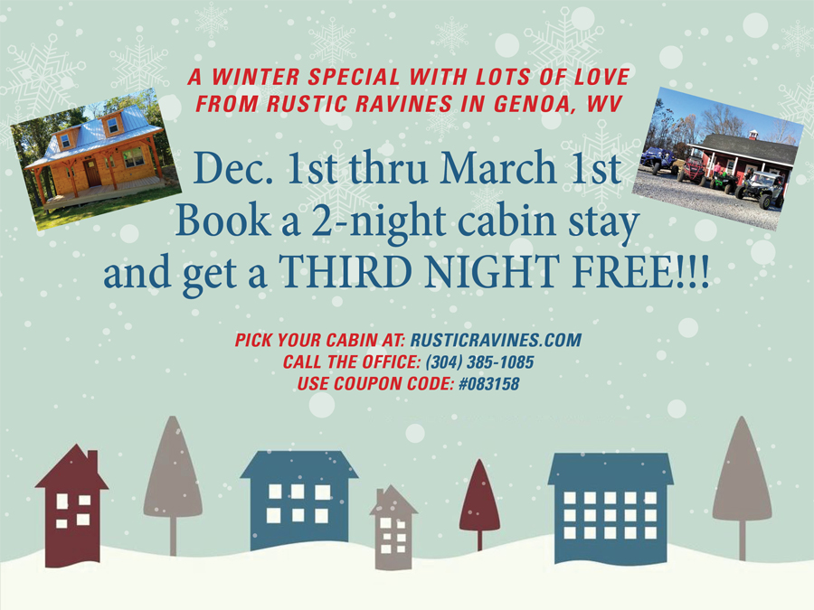 Rustic Ravines — Cabin Rentals in Genoa West Virginia