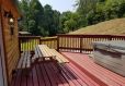 Sandstone Log Cabin- Back Deck